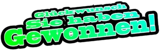 Glückwunsch-Sie-haben-gewonnen-Fake-Grafik Neon Grün