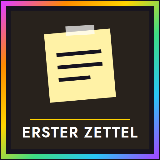 Abzeichen Erster Zettel